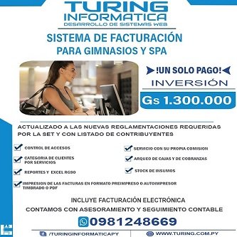 Sistema para gimnasios y spa